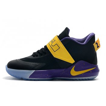 2020 Nike LeBron Ambassador 12 Lakers Black Yellow-Court Purple Shoes